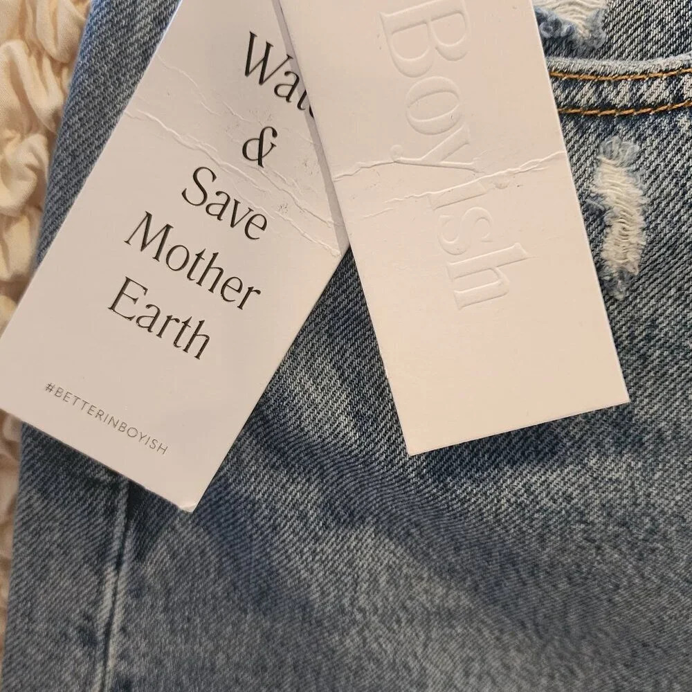 Boyish Denim Jeans, The Tommy High Rise Straight Leg, NWT - Picture 2 of 4